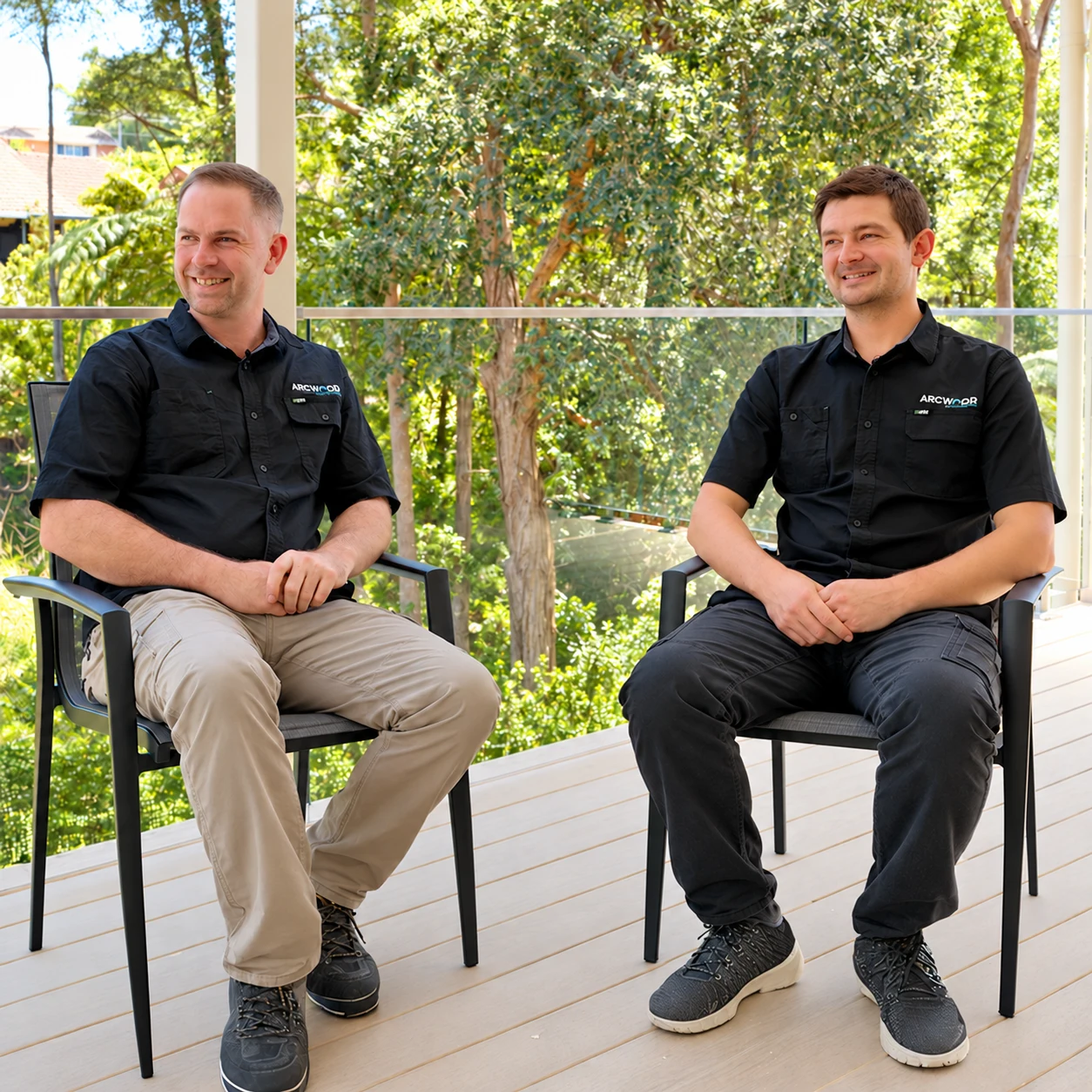 Arcwood founders Nick Wells on the left and Harley Refalo on the right